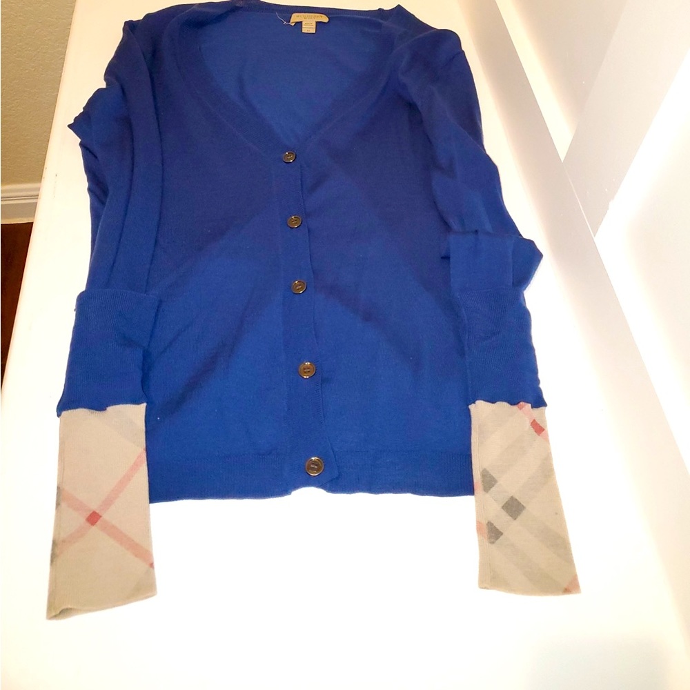 Burberry Cardigan, Blue, Size M